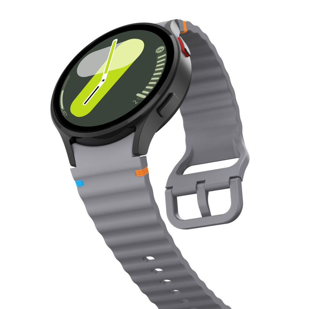 \"Tech-Protect\" silikoninis dirželis Samsung Galaxy Watch 4/5/6/7/FE, pilkas