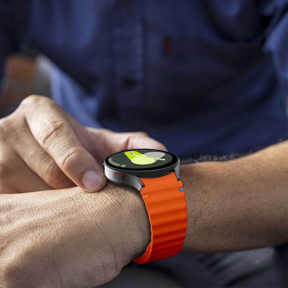 Tech-Protect Silicone Sport dirželis Samsung Galaxy Watch 4/5/6/7/FE, oranžinis