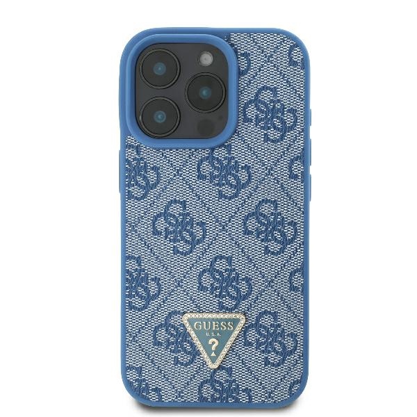 Guess Crossbody 4G Metal Logo dėklas iPhone 16 Pro Max, mėlynas