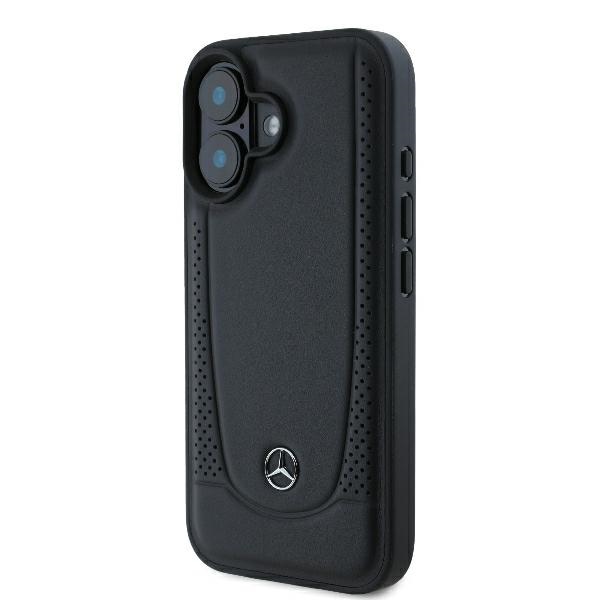 Mercedes-Benz Leather Urban dėklas skirtas iPhone 16 Plus, juodas
