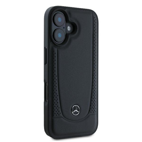 Mercedes-Benz Leather Urban dėklas skirtas iPhone 16 Plus, juodas