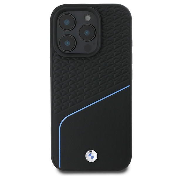 BMW Signature odinis dėklas su MagSafe skirtas iPhone 16 Pro, juodas