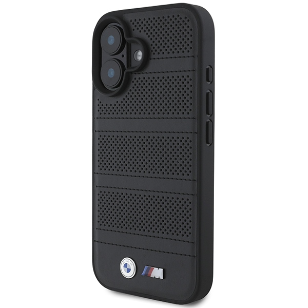 BMW M Perforated And Stitched Line MagSafe dėklas iPhone 16 telefonui, juodas