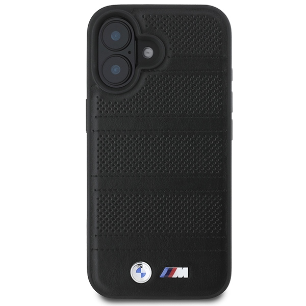 BMW M Perforated And Stitched Line MagSafe dėklas iPhone 16 telefonui, juodas