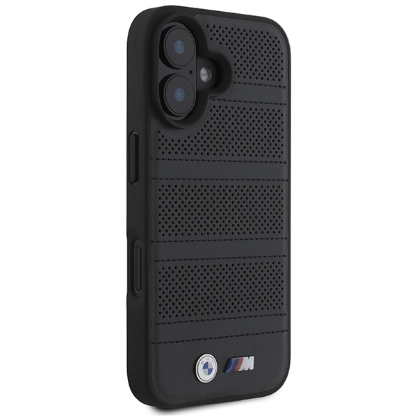 BMW M Perforated And Stitched Line MagSafe dėklas iPhone 16 telefonui, juodas