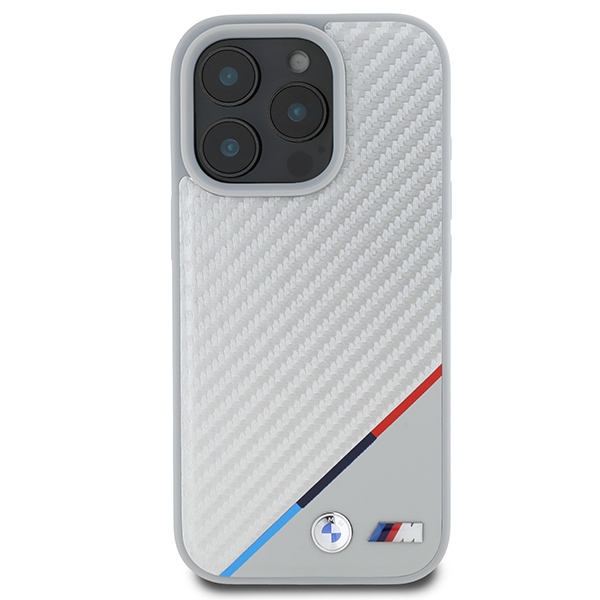 \"BMW M Carbon Tricolor Line MagSafe\" dėklas \"iPhone 16 Pro Max\", pilkas