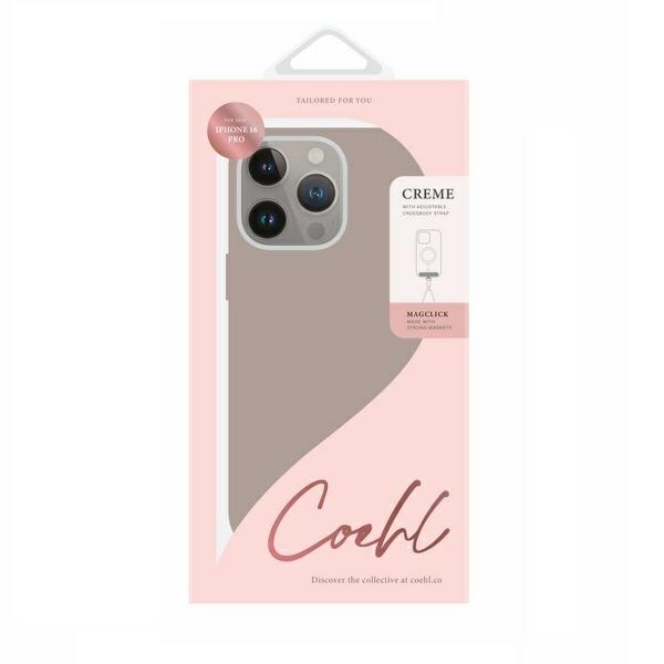 \"Uniq Coehl Creme\" dėklas \"iPhone 16 Pro\" su magnetiniu įkrovimu, pilkas