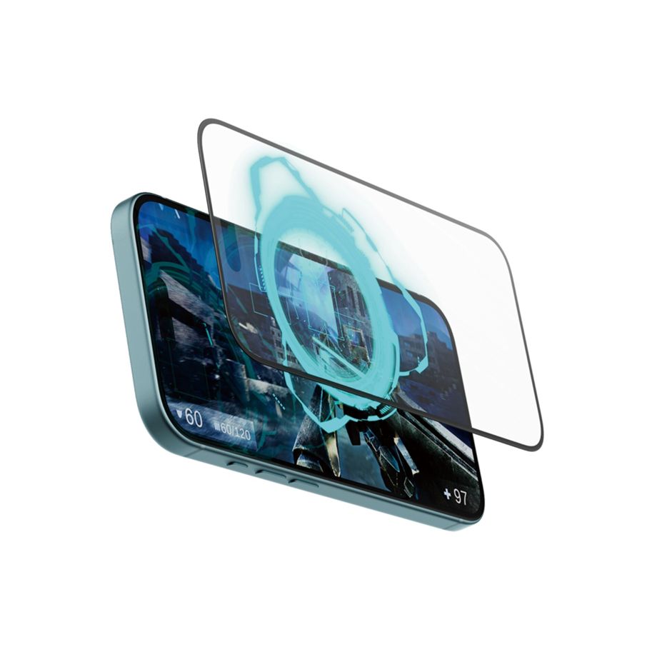 „Panzerglass Gaming“ apsauginis stiklas „iPhone 16“ telefonui, „Ultra-Wide Fit“