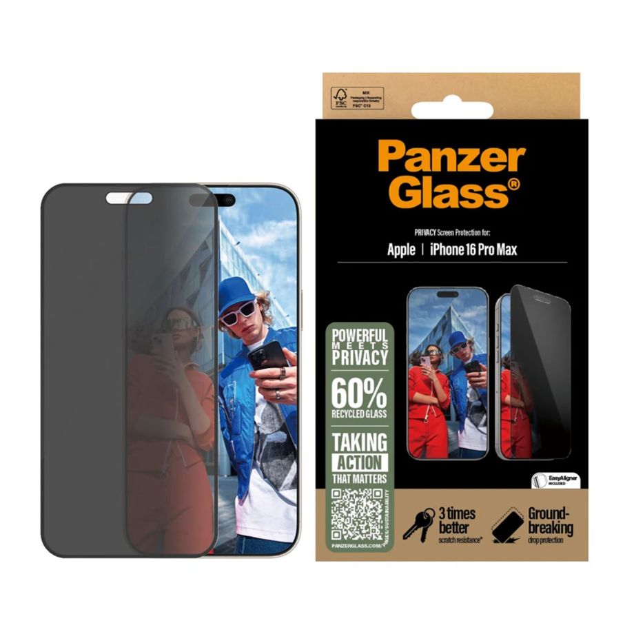 PanzerGlass privatumo apsauginis stiklas iPhone 16 Pro Max 6.9\" Ultra-Wide Fit