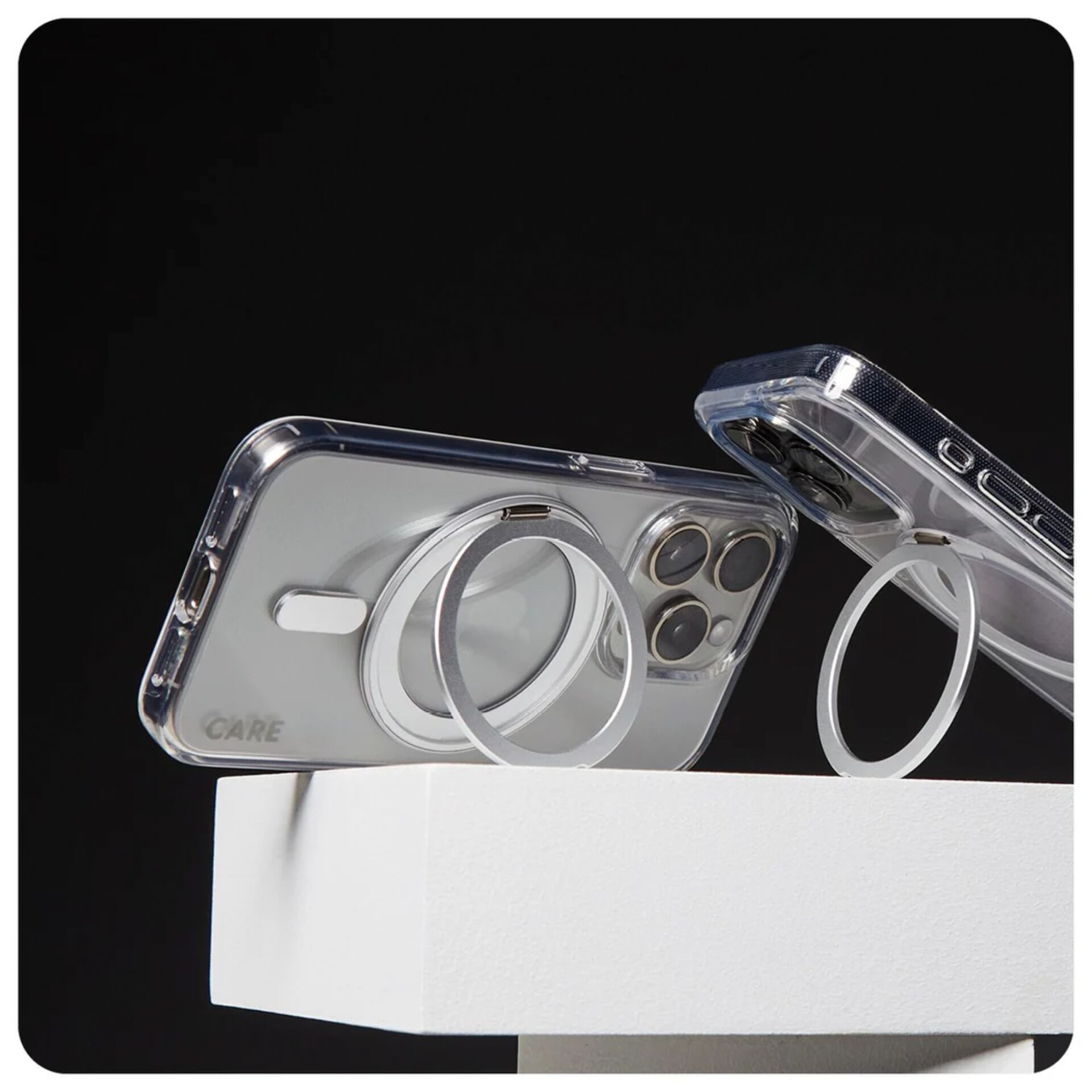 CARE by PanzerGlass Feature Kickstand Case for iPhone 16 Pro Transparent / Silver
