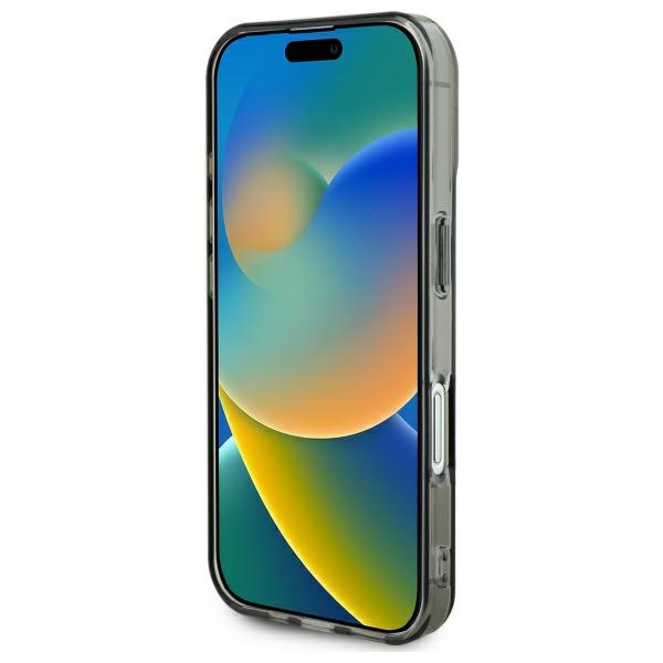Guess dėklas iPhone 16 telefonui IML Heart, juodas