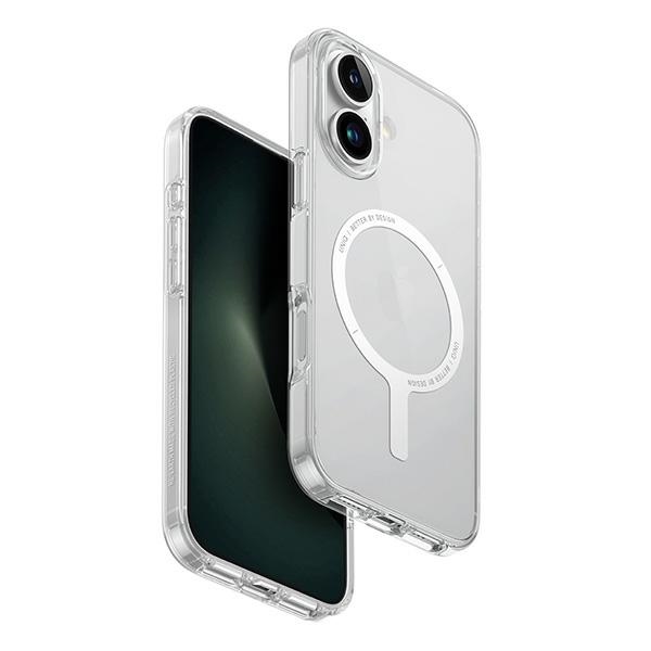Apsauginis dėklas Uniq Clario Magclick Charging skirtas iPhone 16, skaidrus