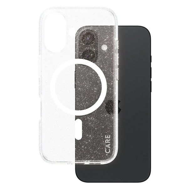 PanzerGlass CARE Flagship Star Lit dėklas, skirtas iPhone 16 (MagSafe), baltas
