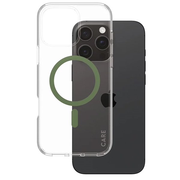 PanzerGlass CARE Flagship MagSafe dėklas, skirtas iPhone 16 Pro Max, žalias