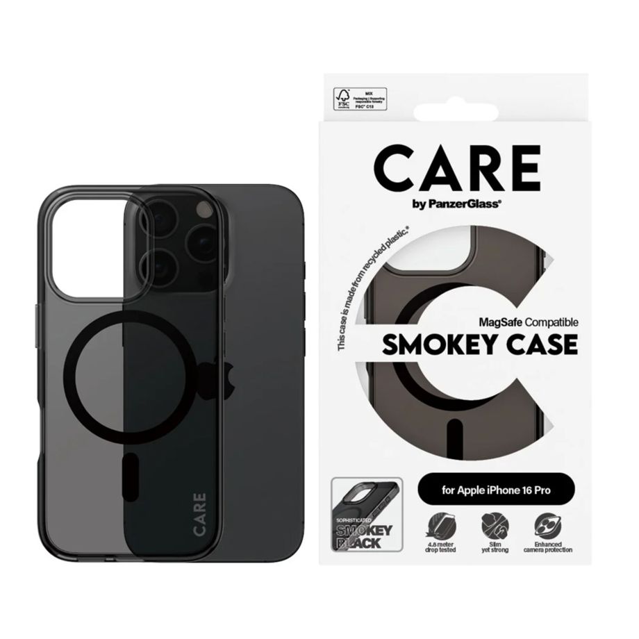 PanzerGlass CARE Flagship dėklas iPhone 16 Pro MagSafe Smokey