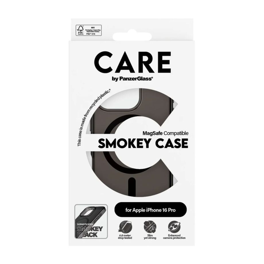 PanzerGlass CARE Flagship dėklas iPhone 16 Pro MagSafe Smokey