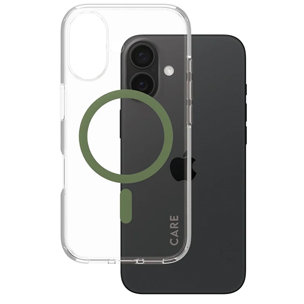 PanzerGlass iPhone 16 Case CARE Flagship Case, Green (MagSafe)