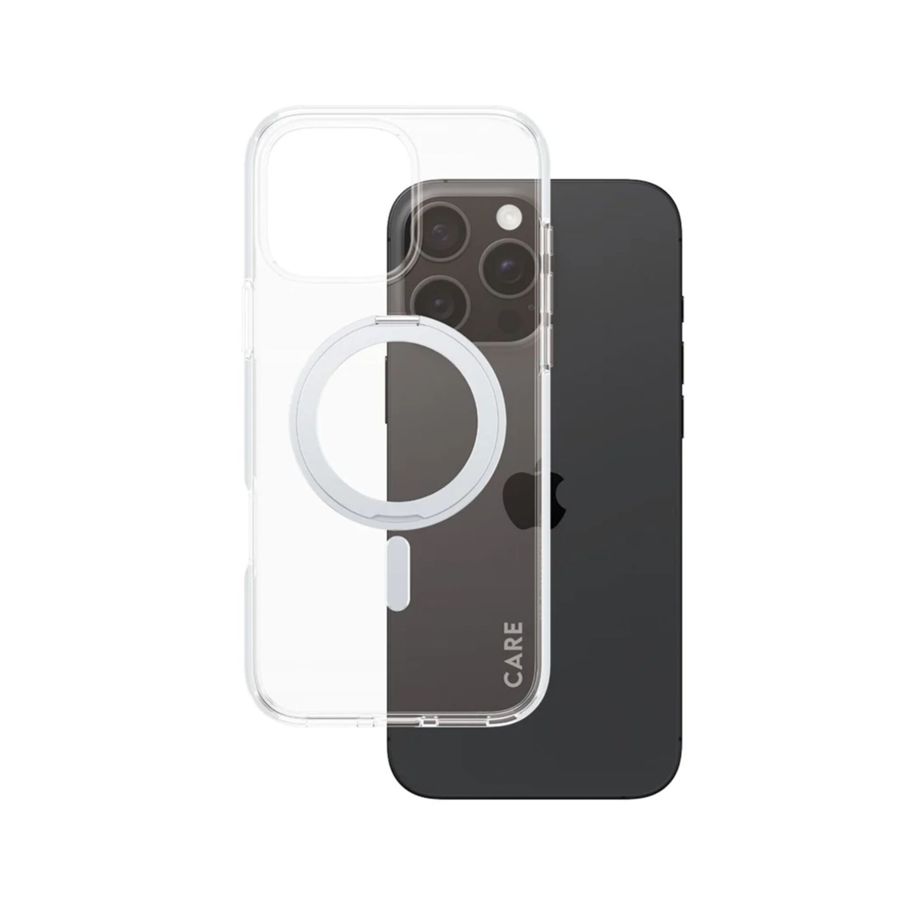 PanzerGlass CARE 1328 dėklas su stovu iPhone 16 Pro Max, sidabrinis