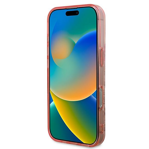 Dėklas Guess iPhone 16 Pro Max IML Flower & Tonal Circle MagSafe, rožinis