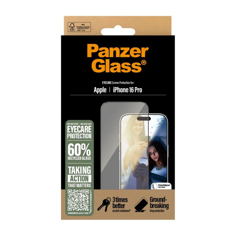 PanzerGlass EyeCare Ultra-Wide Fit apsauginis stiklas iPhone 16 Pro