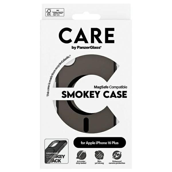 PanzerGlass iPhone 16 Plus Case CARE Flagship MagSafe, Smoke