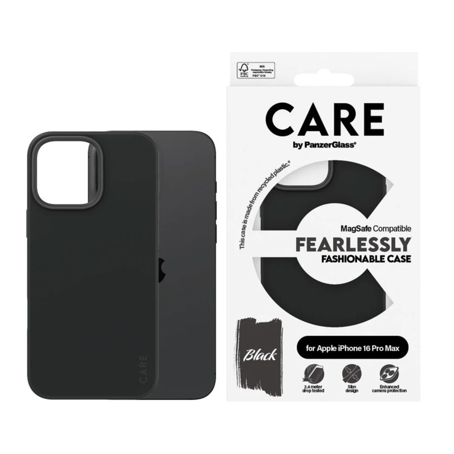 PanzerGlass CARE 1380 MagSafe Case for Apple iPhone 16 Pro Max, Black