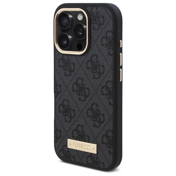 Guess GUHMP16XU4GPRK iPhone 16 Pro Max dėklas MagSafe, juodas