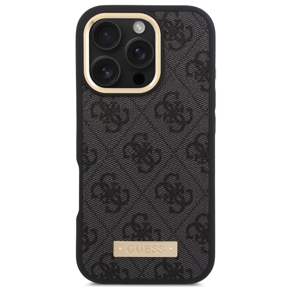 Guess GUHMP16XU4GPRK iPhone 16 Pro Max dėklas MagSafe, juodas
