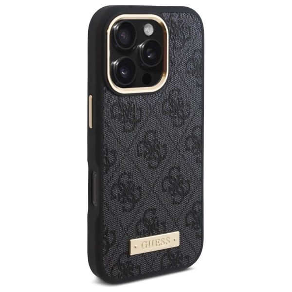 Guess GUHMP16XU4GPRK iPhone 16 Pro Max dėklas MagSafe, juodas