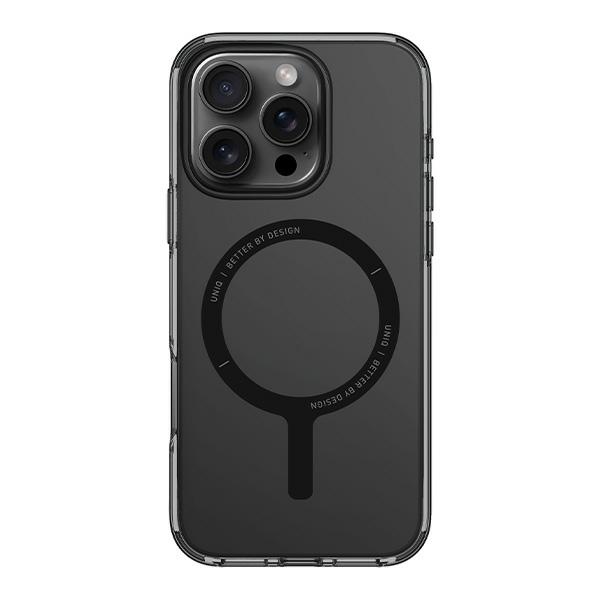 Uniq Clario dėklas iPhone 16 Pro (6.3\") su Magclick įkrovimu, dūminis