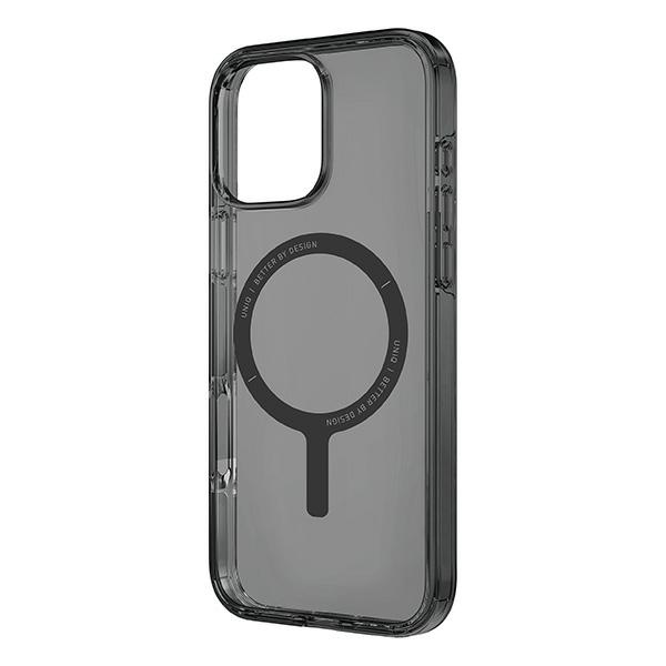 Uniq Clario dėklas iPhone 16 Pro (6.3\") su Magclick įkrovimu, dūminis