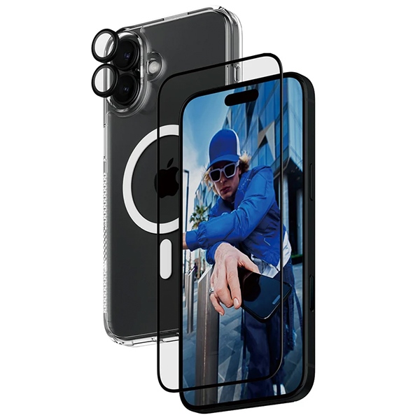 Apsaugos rinkinys PanzerGlass Bundle 3in1, skirtas iPhone 16 Plus