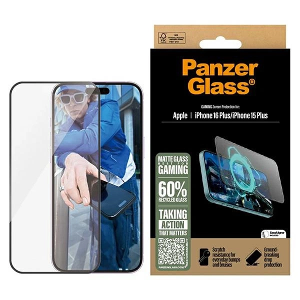 „PanzerGlass Gaming“ stiklas „iPhone 16 Plus“ (6,7", Ultra-Wide Fit)