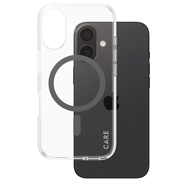 PanzerGlass CARE Flagship dėklas iPhone 16 telefonui su MagSafe, juodas