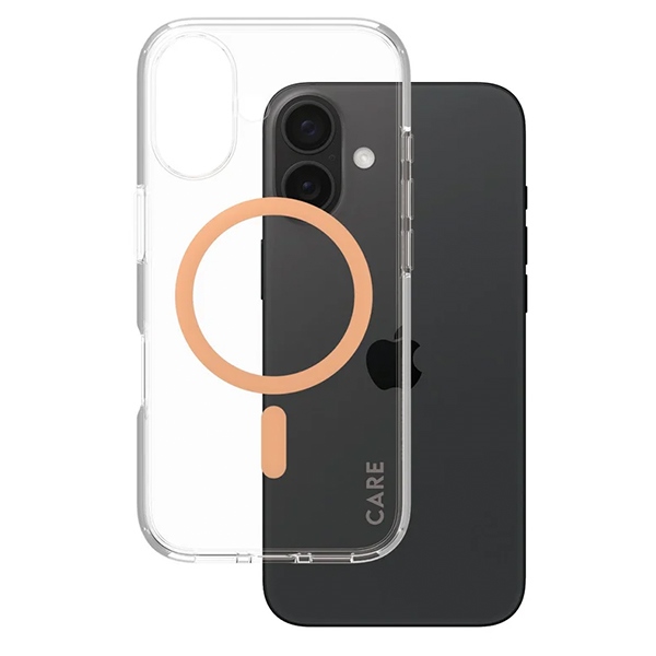 PanzerGlass iPhone 16 Case CARE Flagship Case MagSafe, Peach