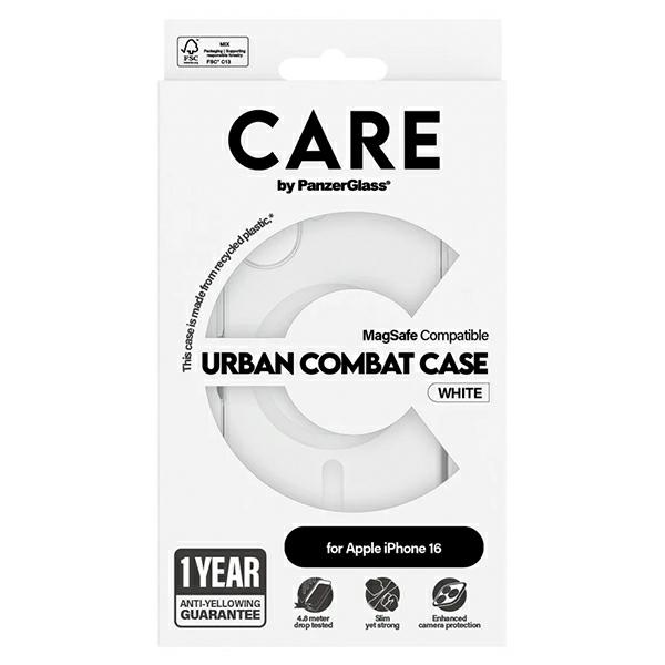 PanzerGlass iPhone 16 Case CARE Flagship Case, White (MagSafe)