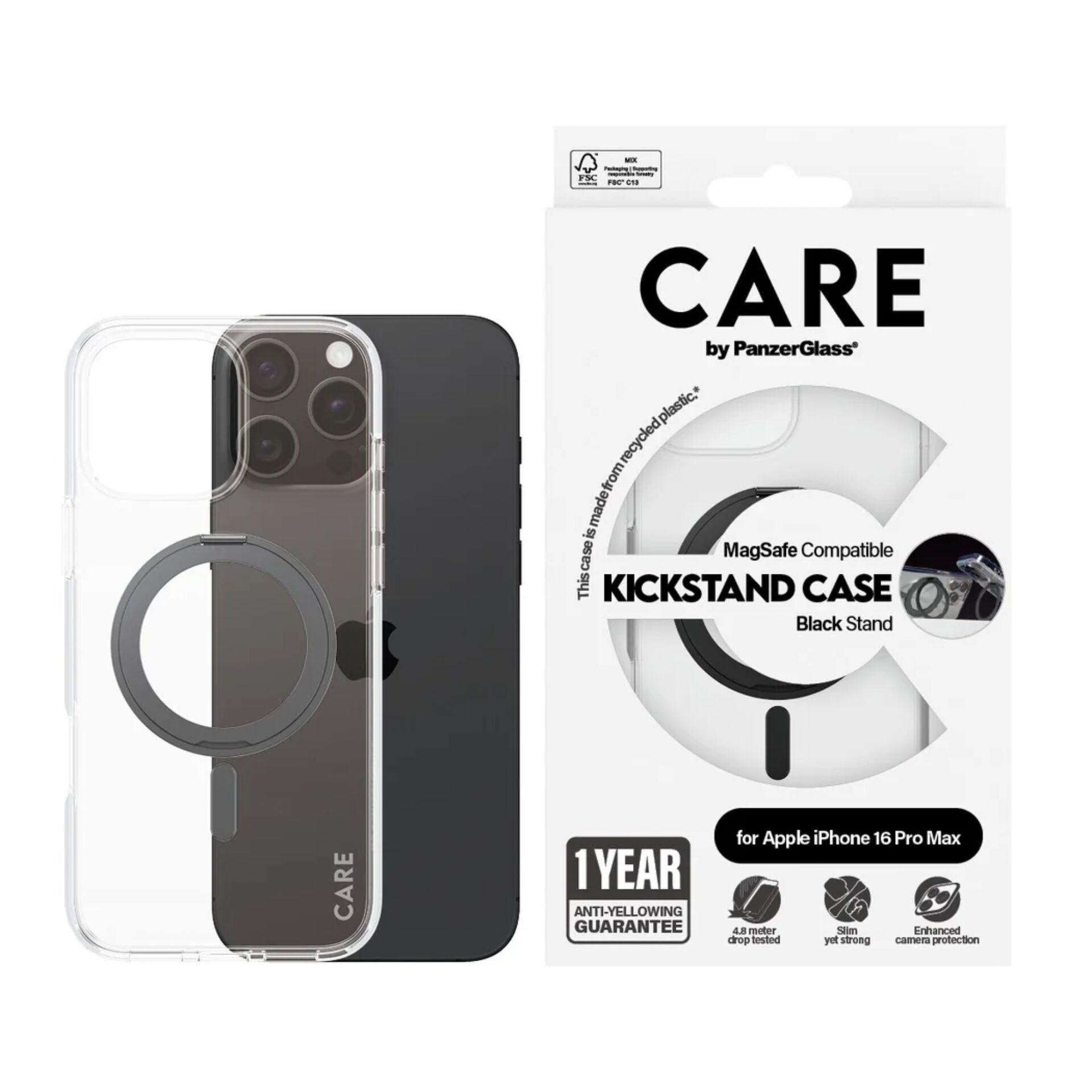 Panzerglass CARE Feature Kickstand Case for iPhone 16 Pro Max