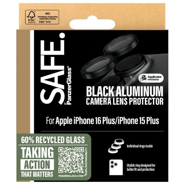 SAFE by PanzerGlass iPhone 16 6.1" / 16 Plus 6.7" Lens Protector black/black SAFE95890