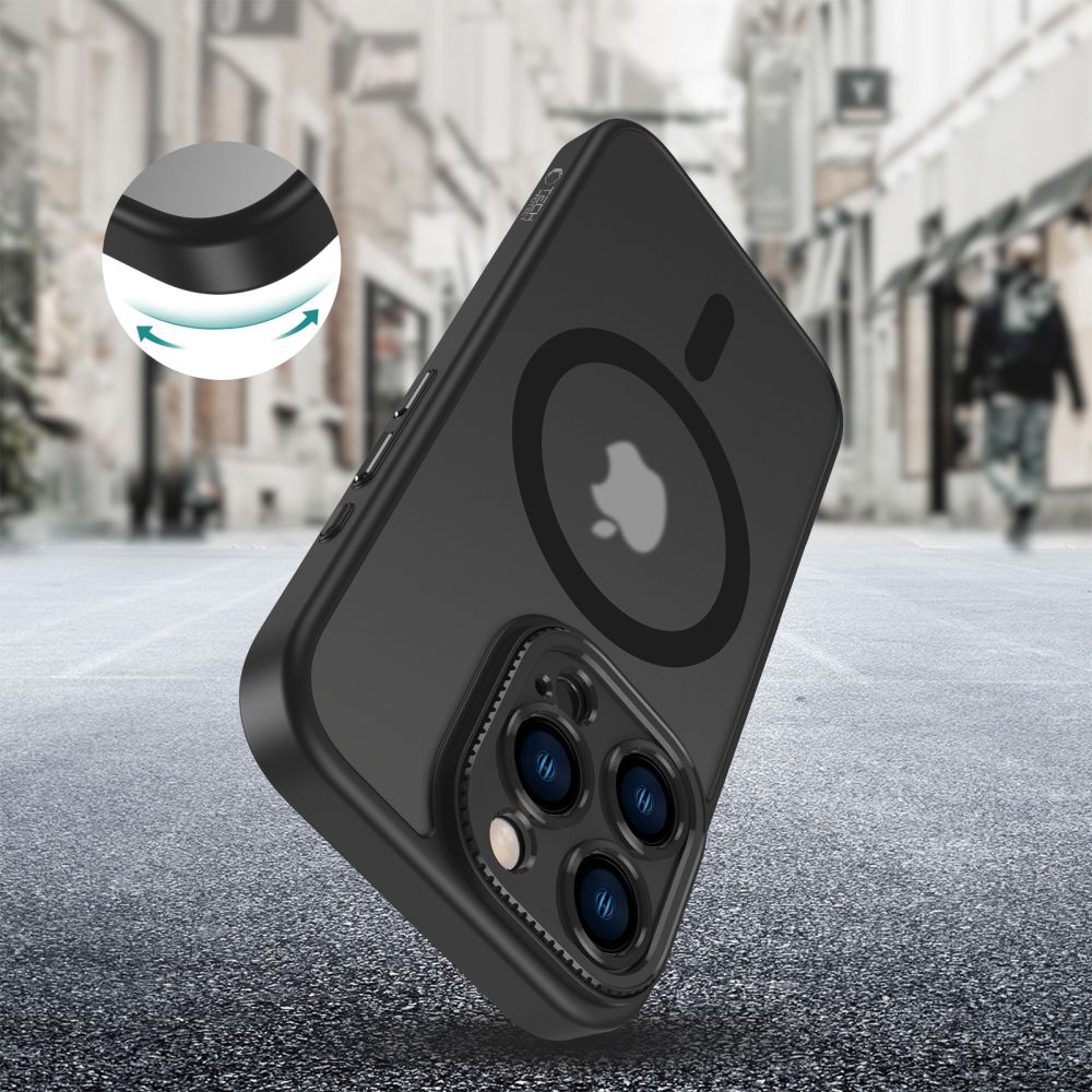 Dėklas Tech-Protect MagCam MagSafe, skirtas iPhone 16 Pro, pusiau skaidrus