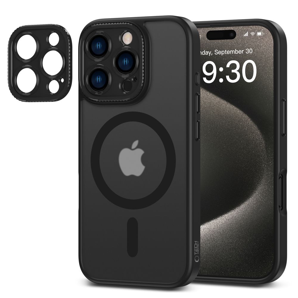 Dėklas Tech-Protect MagCam MagSafe, skirtas iPhone 16 Pro, pusiau skaidrus