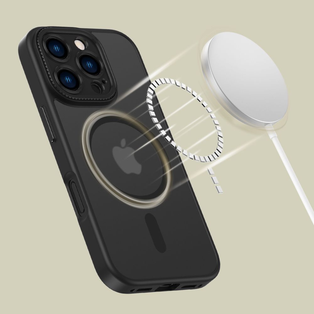 Dėklas Tech-Protect MagCam MagSafe, skirtas iPhone 16 Pro, pusiau skaidrus