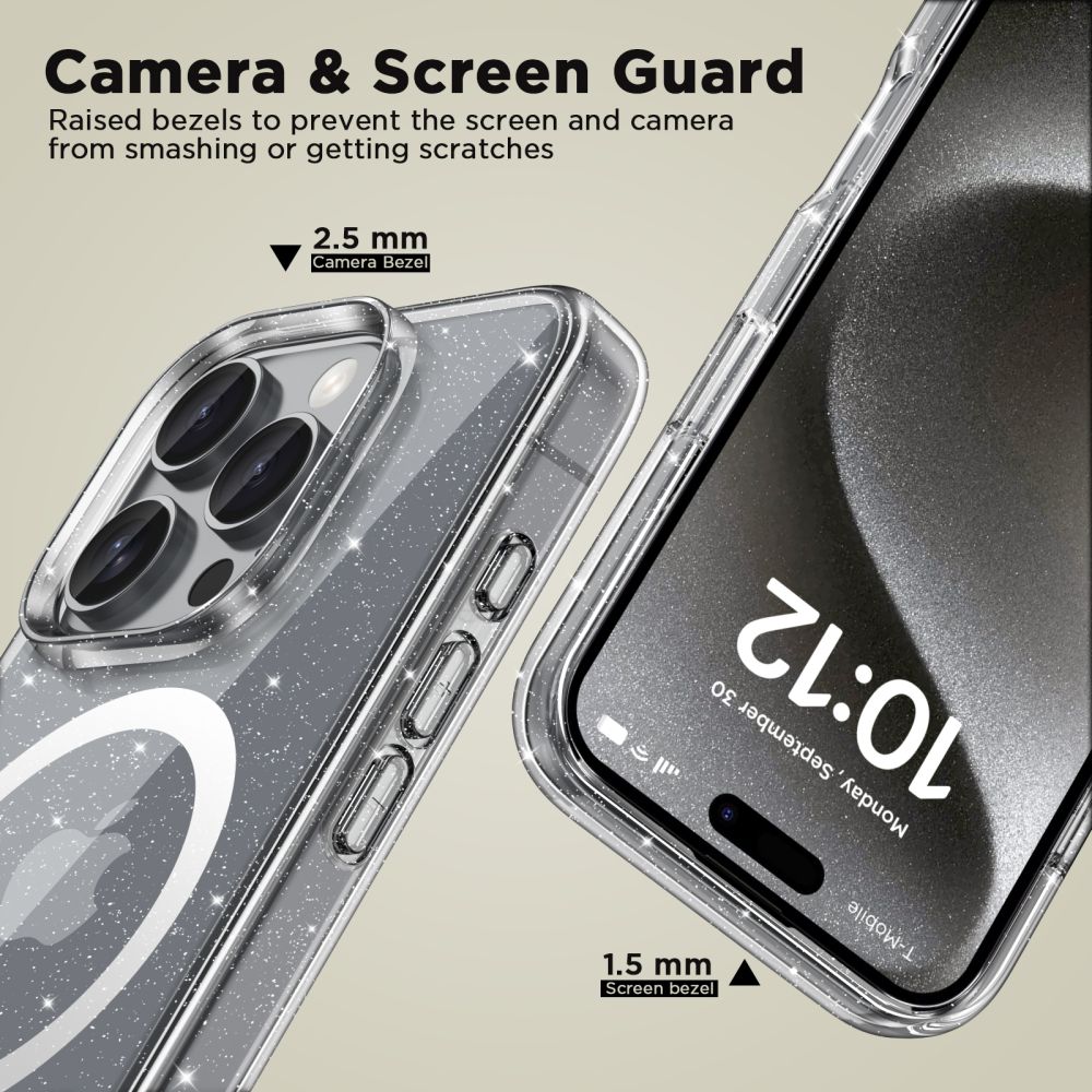 Tech-Protect iPhone 16 Pro Case FlexAir Hybrid MagSafe, Clear