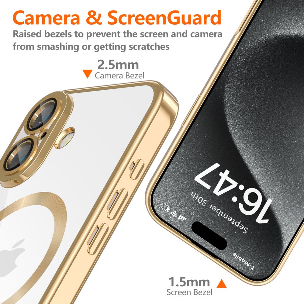 Tech-Protect MagFlex MagSafe dėklas iPhone 16 telefonui, Auksinis