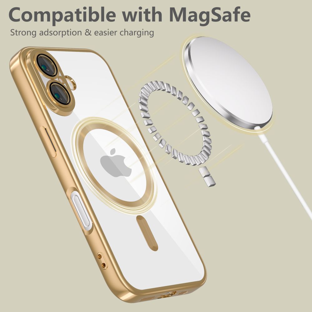 Tech-Protect MagFlex MagSafe dėklas iPhone 16 telefonui, Auksinis