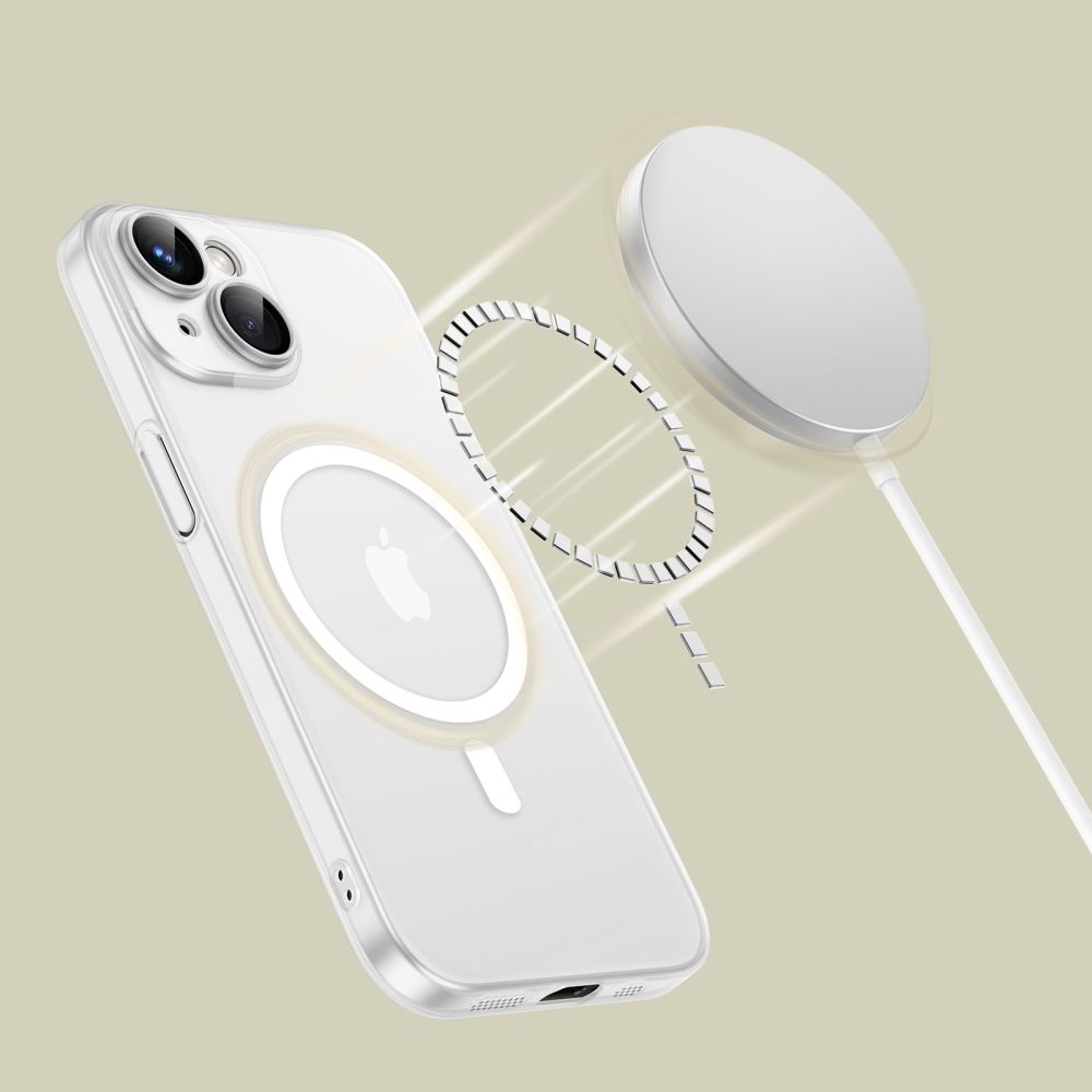 Apple iPhone 15 6.1\'\' Tech-Protect MagSlim MagSafe Case Cover, White