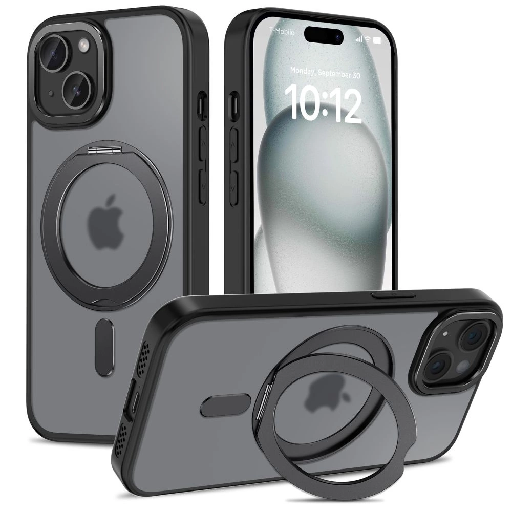 Apple iPhone 15 6.1'' Tech-Protect MagRing MagSafe Case Cover, Black
