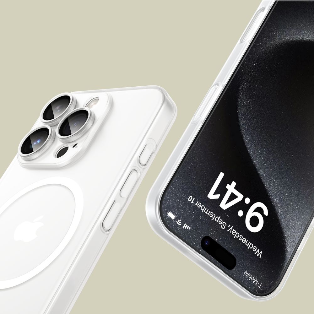 Tech-Protect MagSlim MagSafe dėklas telefonui iPhone 16 Pro Max, baltas
