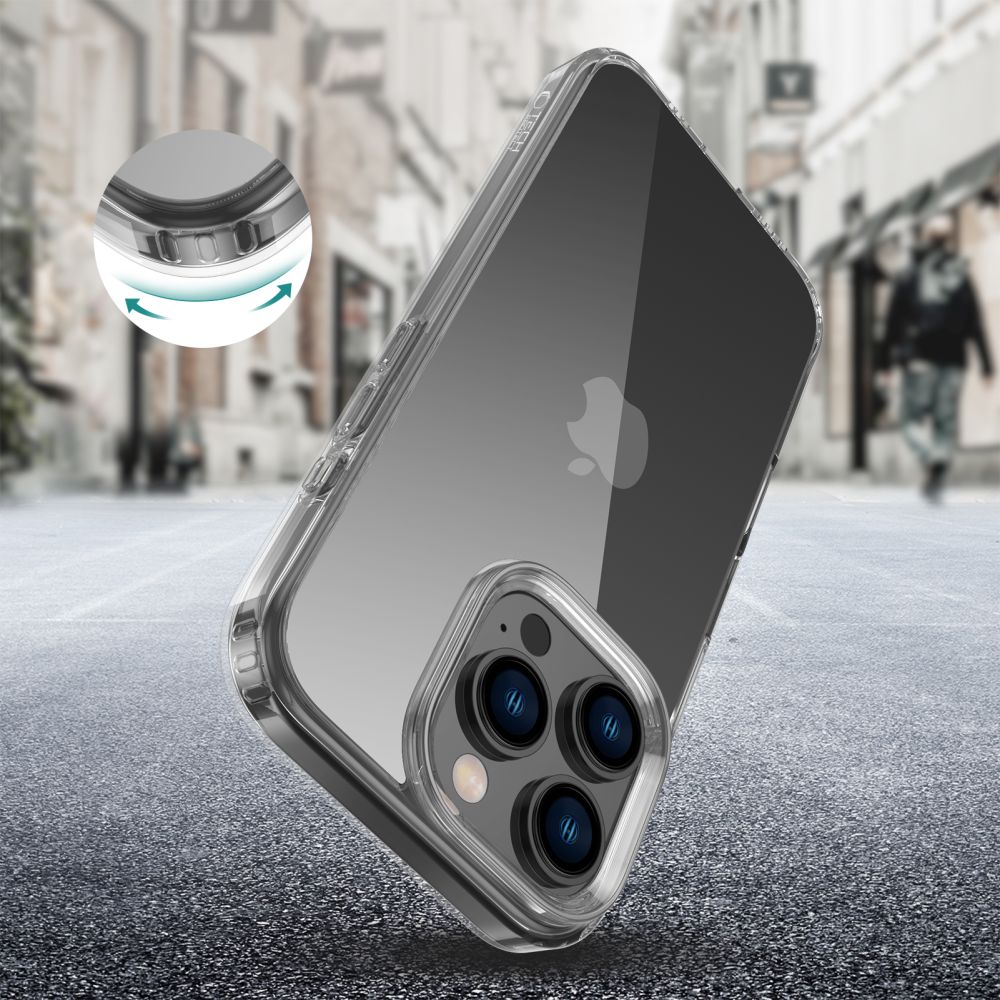 Tech-Protect FlexAir Hybrid dėklas, skirtas iPhone 16 Pro, Skaidrus