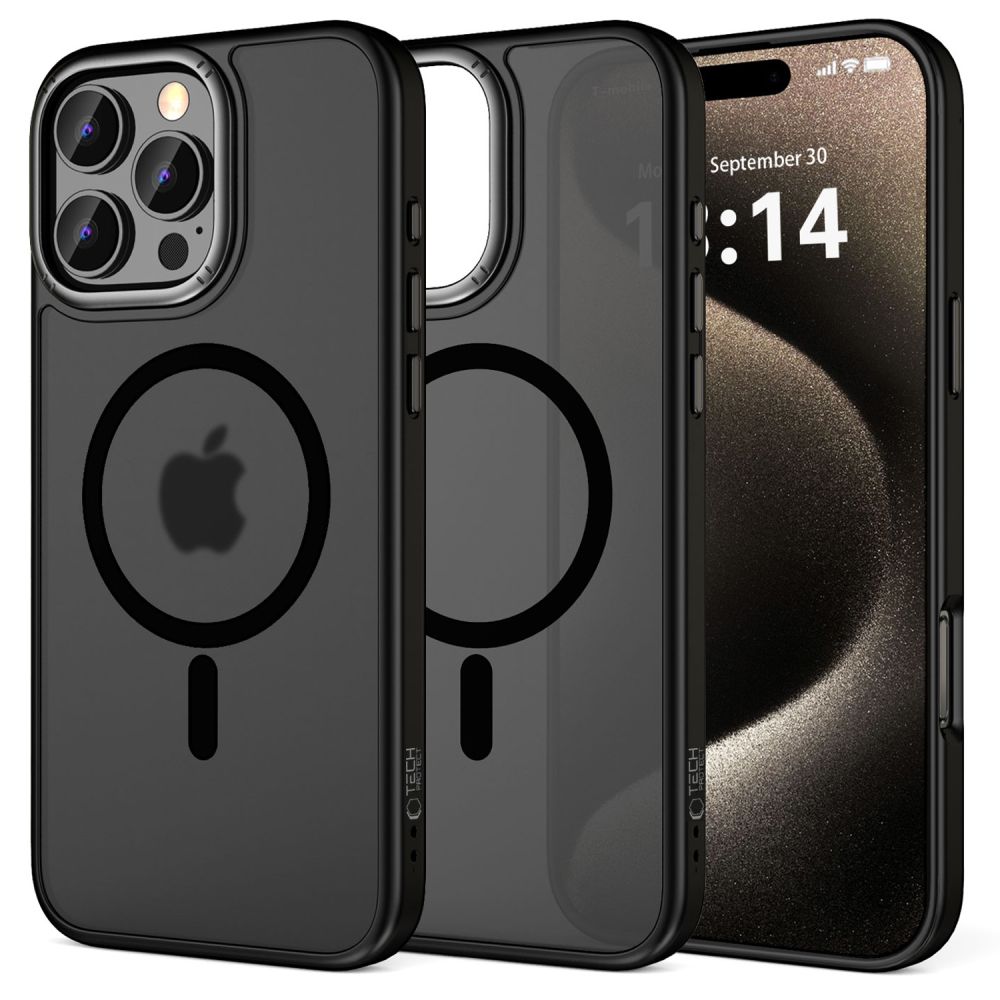 Apple iPhone 16 Pro 6.3'' Tech-Protect MagEdge MagSafe Case Cover, Semi-Transparent