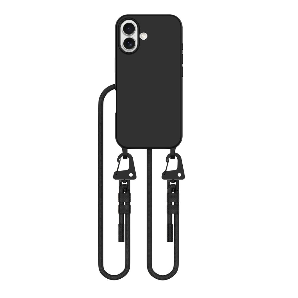 Dėklas Tech-Protect MagNecklace su MagSafe skirtas iPhone 16, juodas